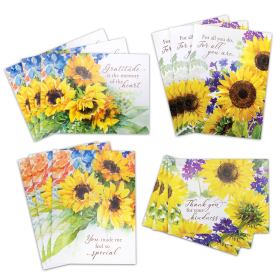 Card Set Thank You Scripture Sunflowers