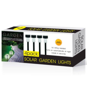 4-Pack Solar Powered Garden Lights Set