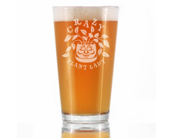 Plant Lady Pint Glass for Beer - Gardening Gifts and Decor
