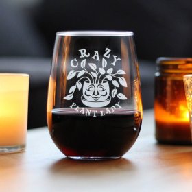 Plant Lady Stemless Wine Glass - Gardening Gifts and Decor