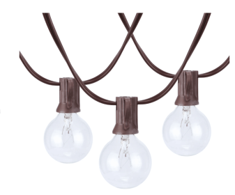 Better Homes & Gardens 20-Count Clear Glass Globe G40 Bulbs Outdoor String Lights