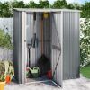 Garden Shed Grey Galvanized Steel Large Garden Shed Rectangular