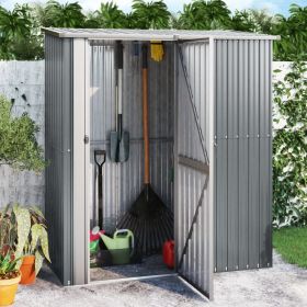 Garden Shed Grey Galvanized Steel Large Garden Shed Rectangular