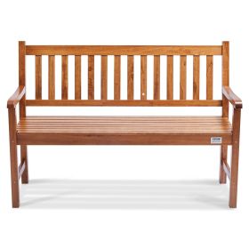 VEVOR Outdoor Bench, 50 inches Wood Garden Bench for Outdoors, Outdoor Garden Park Bench with Backrest and Armrests, 800 lbs Load Capacity Bench, Pati