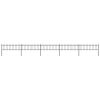 Garden Fence with Hoop Top Steel 27.9' Black