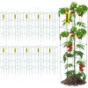 VEVOR Tomato Cages, 11.8" x 11.8" x 46.1", 10 Packs Square Plant Support Cages, Green PVC-Coated Steel Tomato Towers for Climbing Vegetables, Plants,