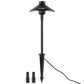 VEVOR 12 Pack Low Voltage Landscape Path Lights, 3W 210LM 12V-24VAC/DC Outdoor LED Pathway Lighting, 3000K Warm White Walkway Lights with Quick Connec