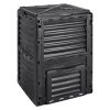 VEVOR Garden Compost Bin 80 Gal, BPA Free Composter, Large Capacity Outdoor Composting Bin with Top Lid and Bottom Door, Easy Assembling, Lightweight,