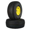 VEVOR Lawn Mower Tires with Rim, 15x6-6" Tubeless Tractor Tires, 2-Pack Tire and Wheel Assembly, S-Turf Pneumatic Tires, 3" Offset Hub, 3/4" Bushing S
