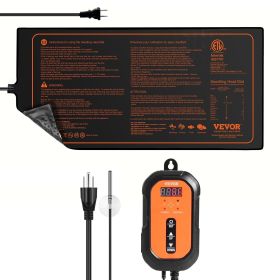 VEVOR 10"x 20.75" Seedling Heat Mat w/ Digital Thermostat Combo Set, MET-Listed Heating Pad for Seed Starting, Waterproof Seed Mats for Germinati