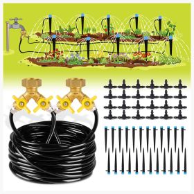 100ft Drip Irrigation Kit Plant Watering System 8x5mm Blank Distribution Tubing DIY Automatic Irrigation Equipment Set for Garden Greenhouse Flower Be