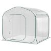 Outsunny 7' x 7' x 6' Portable Walk-in Greenhouse, Pop-up Setup, Outdoor Garden Hot House, Hobby Greenhouse Tent with Zipper Door for Growing Flowers,