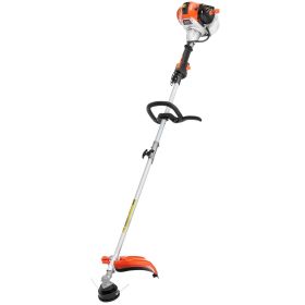 VEVOR String Trimmer, 25.2CC 2-Stroke, Gas Powered Weed Wacker, 16.9" Cordless Grass Trimmer, Multi-Functional Lawn Edger with Shoulder Strap & 3T Bla