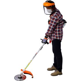 12 in 1 Multi-Functional Trimming Tool, 32.6CC 2-Cycle Garden Tool System with Gas Pole Saw, Hedge Trimmer, Grass Trimmer, and Brush Cutter EPA Compli