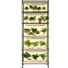 VEVOR Plant Stand with Grow Light, 6-Tier Large Tall Plant Shelf with 150W Full Spectrum Grow Light, 3 Mode LED Plant Light with Timer and Wheel for S