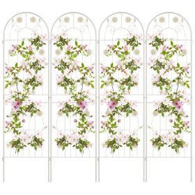 4 Pack 71 x 20 Inches Metal Garden Trellis for Climbing Plants