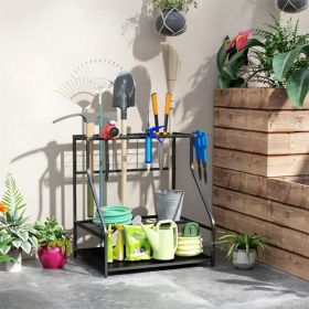 3-Tier Garden Tool Organizer with Hooks