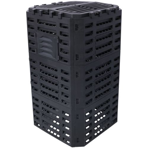 Garden Composter Bin Made from Recycled Plastic – 132 Gallons (500Liter) Large Compost Bin - Create Fertile Soil with Easy Assembly, Lightweight