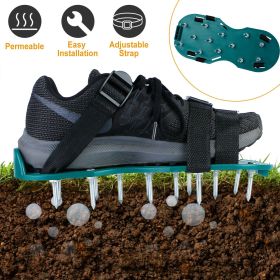 Lawn Aerator Shoes, Metal Spike Sandals for Aeration, Durable PP Material, Adjustable Straps, Easy Installation, Perfect Gardening Gift