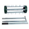 Heavy Duty Rolling Lawn Aerator,Rolling Lawn Aerator, Rotary Push Tine Spike Soil Lawn Aerator Gardening Tool with 3-Piece Long Steel Handle for Garde