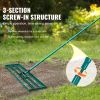 VEVOR Lawn Leveling Rake, 48"x10" Level Lawn Tool, Heavy-duty Lawn Leveler with 78" Steel Extended Handle, Yard Leveling Rake Suit for Garden, Golf La