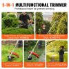VEVOR 26CC 6-in-1 Multi-Functional Trimming Tools, Gas Hedge Trimmer, Weed Eater, String Trimmer, Brush Cutter, Edger, Pole Saw Chainsaw Pruner with E
