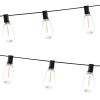 50FT LED Outdoor String Patio Lights Waterproof 15 S14 Shatterproof Bulbs