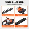 VEVOR 23.2-inch 26CC 2 Cycle Gas Hedge Trimmer, Gas Powered Handheld Hedge Trimmer with Dual Sided Dual Action Blade, 180° Adjustable Trimmer Head, S