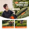VEVOR 23.2-inch 26CC 2 Cycle Gas Hedge Trimmer, Gas Powered Handheld Hedge Trimmer with Dual Sided Dual Action Blade, 180° Adjustable Trimmer Head, S