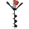 V-Type 52CC 2 Stroke Gas Post Hole Digger One Man Auger EPA Machine Plant Soil Digging Fence withHole Digger Replacement Auger Bits L4"+L6"+L8"+L12" D