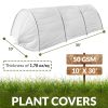 White Plant Covers Freeze Protection, Large 10 x 30 Ft. 50 GSM PP Reusable Frost Blankets for Outdoor Plants