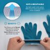 Blue Gray String Knit Work Gloves, 10 Inch. Pack of 24 Large Cotton and Polyester Breathable String Knit Gloves with Elastic Wrist. Reusable Cotton Kn