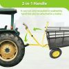 Steel Garden Cart, Heavy Duty 1400 lbs Capacity with Removable Mesh Sides to Convert into Flatbed, Utility Wagon with 2-in-1 Handle and 16 in Tires