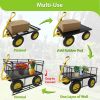 Steel Garden Cart, Heavy Duty 1400 lbs Capacity with Removable Mesh Sides to Convert into Flatbed, Utility Wagon with 2-in-1 Handle and 16 in Tires