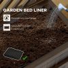 Outsunny Raised Garden Bed with Trellis for Climbing Plants, Vegetable, Grape Vines, Wood Planter with Legs, Drainage Holes and Filter for Outdoor Gar
