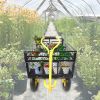 Steel Garden Cart, Heavy Duty 1400 lbs Capacity with Removable Mesh Sides to Convert into Flatbed, Utility Wagon with 2-in-1 Handle and 16 in Tires
