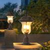 Vintage Outdoor Lamp Post Light, Waterproof Lantern Ideal for Garden Patio Lantern with Clear Glass Shade, Classic Bronze Finish