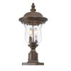 Vintage Outdoor Lamp Post Light, Waterproof Lantern Ideal for Garden Patio Lantern with Clear Glass Shade, Classic Bronze Finish