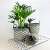 3-Pack Stackable Hand Woven Wicker Harvesting and Storage Basket with Handles
