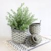 3-Pack Stackable Hand Woven Wicker Harvesting and Storage Basket with Handles