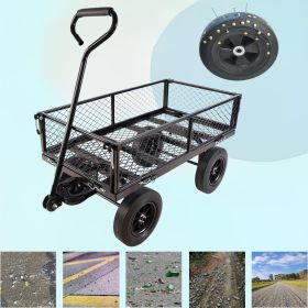 Garden Cart with Black Solid Wheels