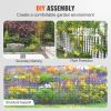 VEVOR Garden Fence, 36.6in(H) x29.5in(L) Animal Barrier Fence, Underground Decorative Garden Fencing with 2.5 Inch Spike Spacing, Metal Dog Fence for