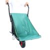 Folding Collapsible Lightweight Wheelbarrow, Heavy Duty 176 lbs Capacity, Oxford Cloth-Green for Grass, Weeds, Soil, Rocks and Wood