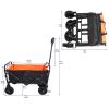 Mini Folding Wagon Garden Cart Shopping Cart Outdoor Camper Wagon Tools Cart