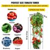 VEVOR Tomato Cages, 11.8" x 11.8" x 46.1", 10 Packs Square Plant Support Cages, Green PVC-Coated Steel Tomato Towers for Climbing Vegetables, Plants,
