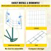 VEVOR Tomato Cages, 11.8" x 11.8" x 46.1", 10 Packs Square Plant Support Cages, Green PVC-Coated Steel Tomato Towers for Climbing Vegetables, Plants,