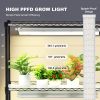 VEVOR Plant Stand with Grow Light, 6-Tier Large Tall Plant Shelf with 150W Full Spectrum Grow Light, 3 Mode LED Plant Light with Timer and Wheel for S
