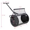 Peat Moss Compost Manure Spreader 24inch, Metal Mesh, T shaped Handle for seeding, Lawn and Garden Care