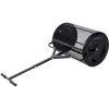 Peat Moss Compost Manure Spreader 24inch, Metal Mesh, T shaped Handle for seeding, Lawn and Garden Care