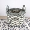 3-Pack Stackable Hand Woven Wicker Harvesting and Storage Basket with Handles